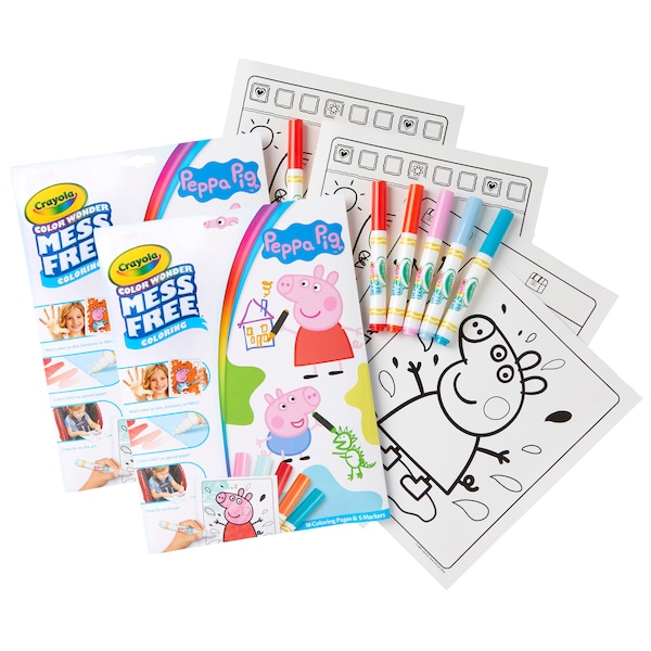 Color Wonder Mess Free Coloring Pad + Markers, Peppa Pig, PK2